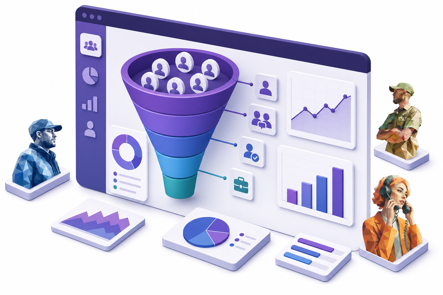 Recruitment analytics dashboard showing funnel metrics and conversion rates for high-volume retail hiring