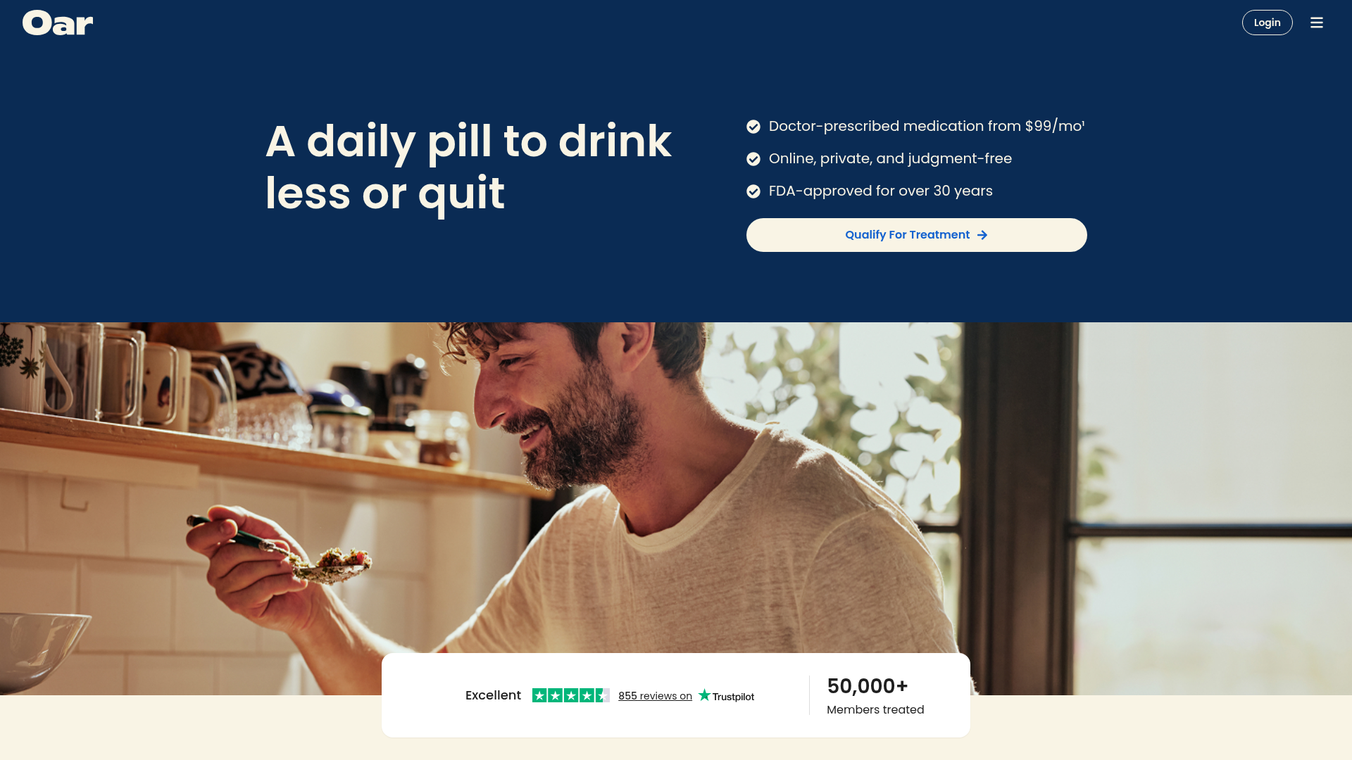 Screenshot of https://oarhealth.com