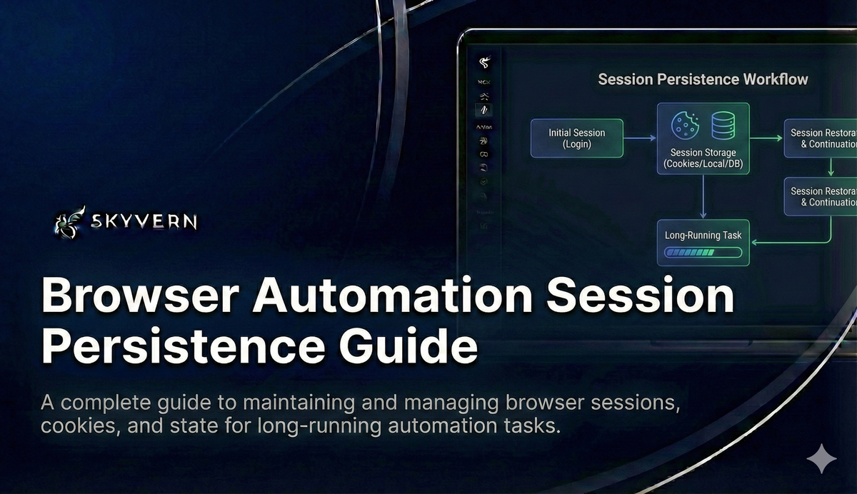 How to Handle Browser Automation Session Persistence 2026